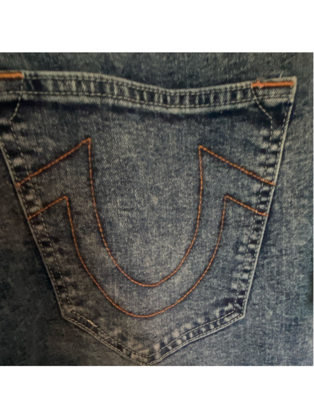 NWT True Religion Men’s 38x30 Geno Big T Relaxed Slim Fit Medium Blue Wash - Picture 5 of 11